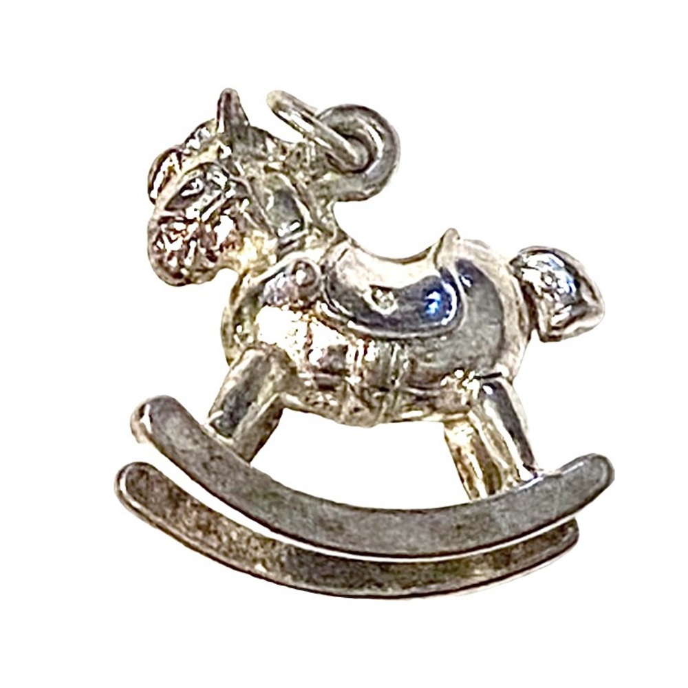 Sterling Silver Rocking Horse Charm Bracelet 925